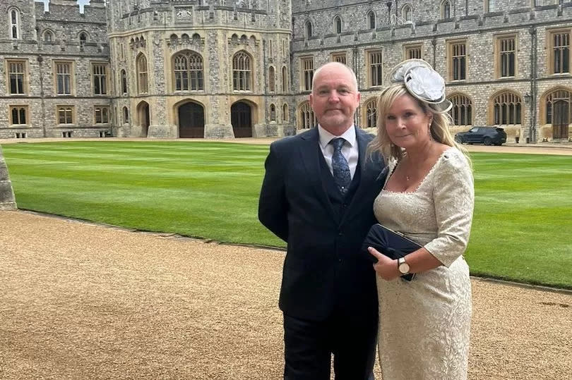 Andy Duignan visited Windsor Castle to receive the King's Police Medal.