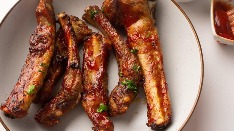 ribs on plate