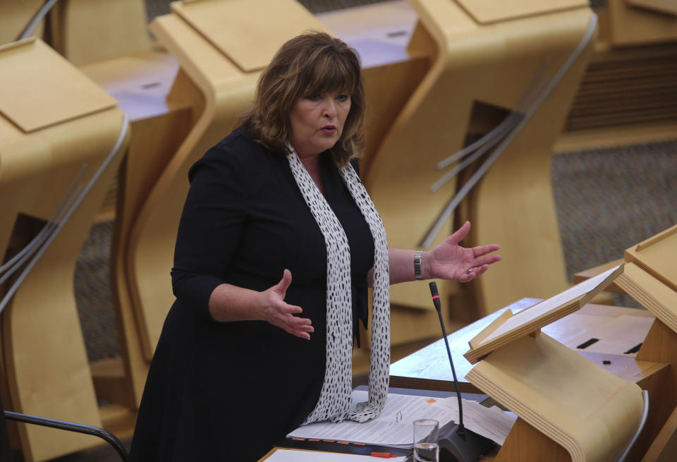 Economy Secretary Fiona Hyslop was questioned about the deal which saw the Scottish Government become minority shareholders in BiFab (Fraser Bremner/Daily Mail/PA)