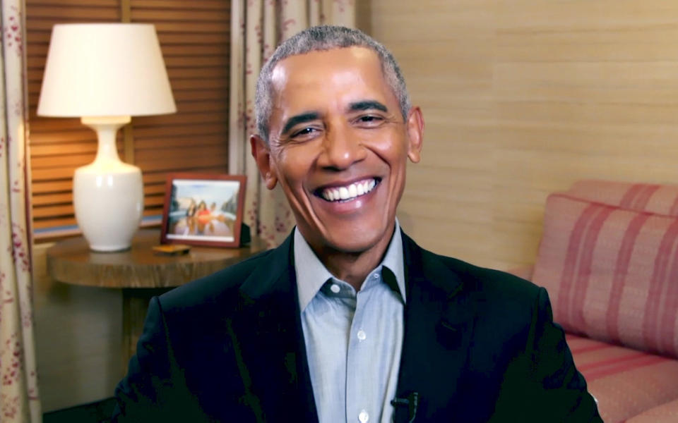 Barack Obama appearing on 'Jimmy Kimmel Live'. (ABC via Getty Images)