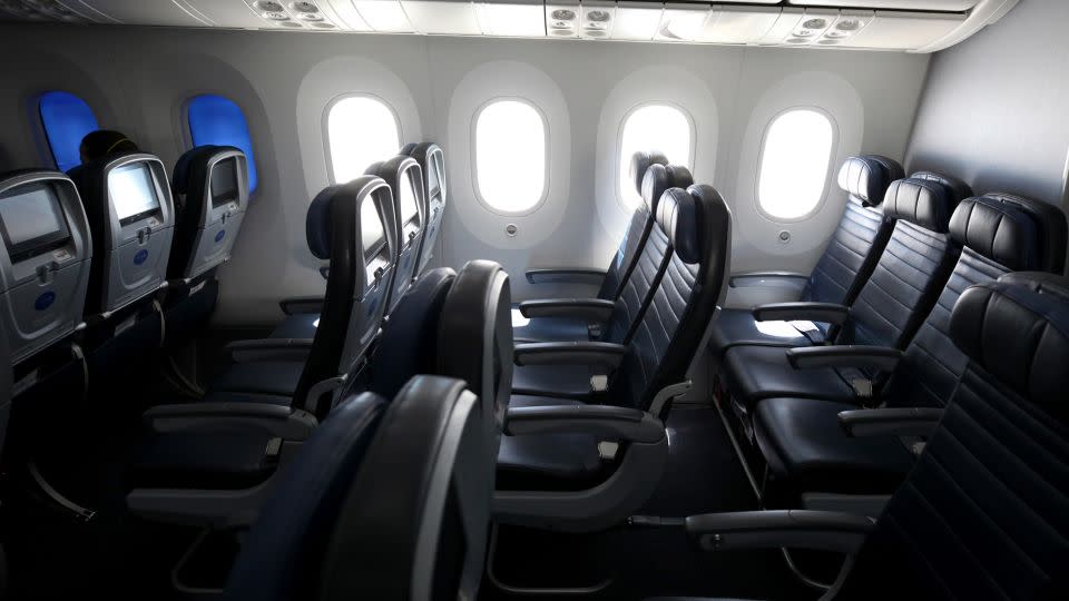 Under the new United plan that starts October 23, people with window seats in economy class (and no frequent flyer status) will board first. Aisle seats will be last. As for middle seats, well -- they're in the middle for boarding, too. - Justin Sullivan/Getty Images