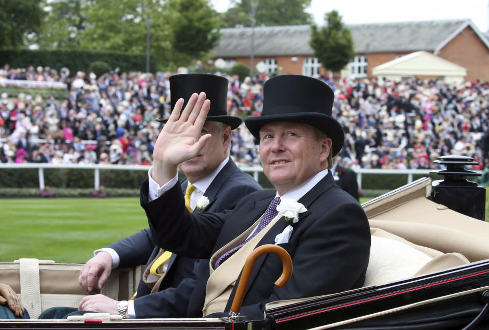 Photo by: KGC-22/STAR MAX/IPx 2019 6/18/19 Prince Andrew The Duke of York and King Willem-Alexander of The Netherlands at Royal Ascot Day One at Ascot Racecourse. (Ascot, Berkshire, England, UK)