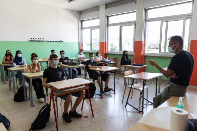 Milan, First day of school at the Galilei Luxemburg Institute. (Photo by: Claudia Greco/AGF/Universal Images Group via Getty Images) (Photo: AGF via Getty Images)