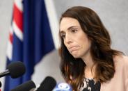 New Zealand Prime Minister Jacinda Ardern during a news conference in Christchurch