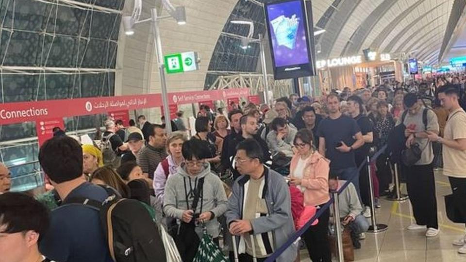 Queues at Dubai International Airport