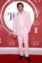 <p>Nominated tonight for best leading actor in a play for his role in <em>Sea Wall/A Life</em>, Jake Gyllenhaal wore a light pink tux for the occasion. </p>