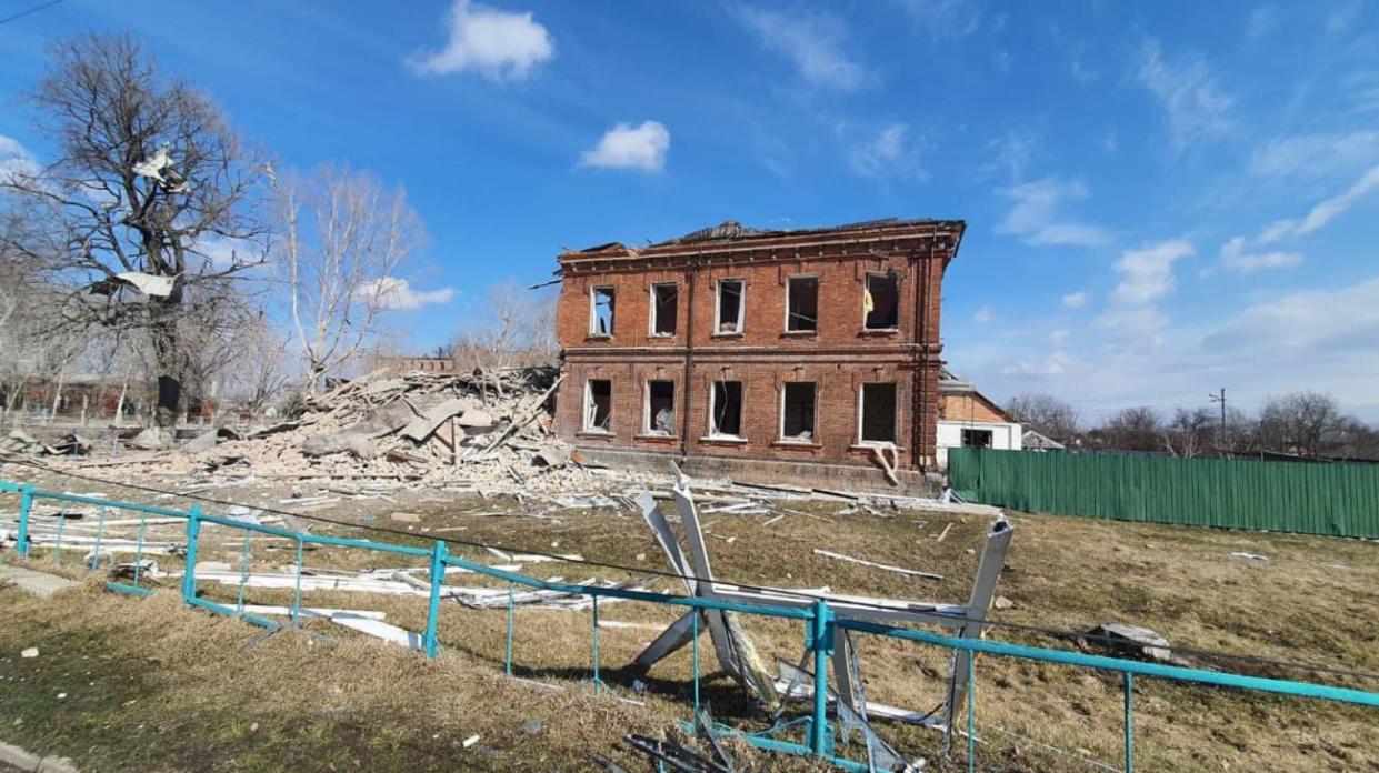 The aftermath of a Russian attack on Sumy Oblast. Photo: Sumy Oblast Military Administration