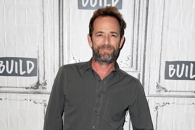 <p>Dominik Bindl/Getty</p> Luke Perry attends the Build Series to discuss "Riverdale" at Build Studio on October 8, 2018 in New York City.