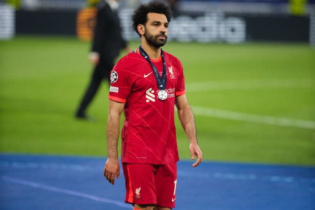 Salah walks off with his runner-up medal