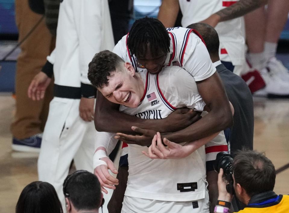 UConn and Purdue face off in the Men's college basketball national championship game on Monday. Here's how to watch it.