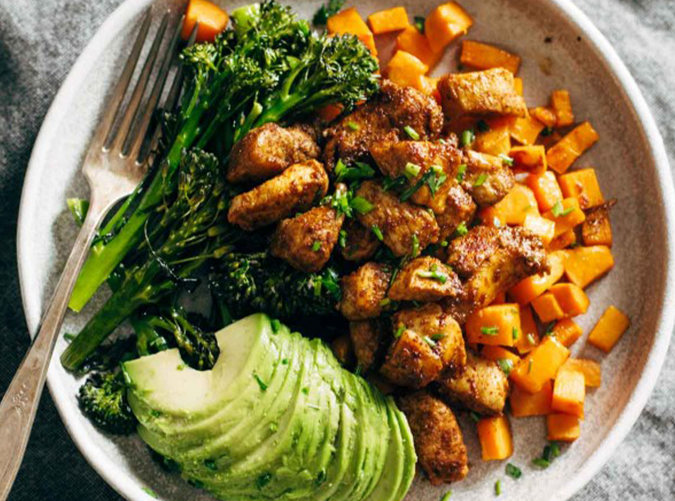 Spicy Chicken and Sweet Potato Meal Prep Bowls