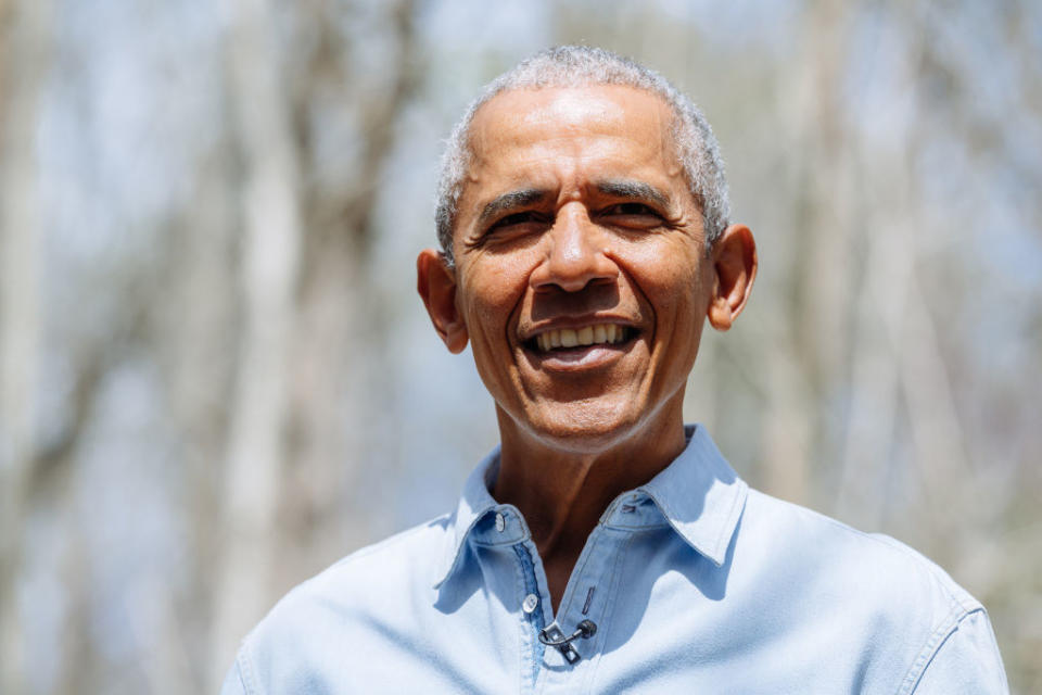 closeup of Obama smiling