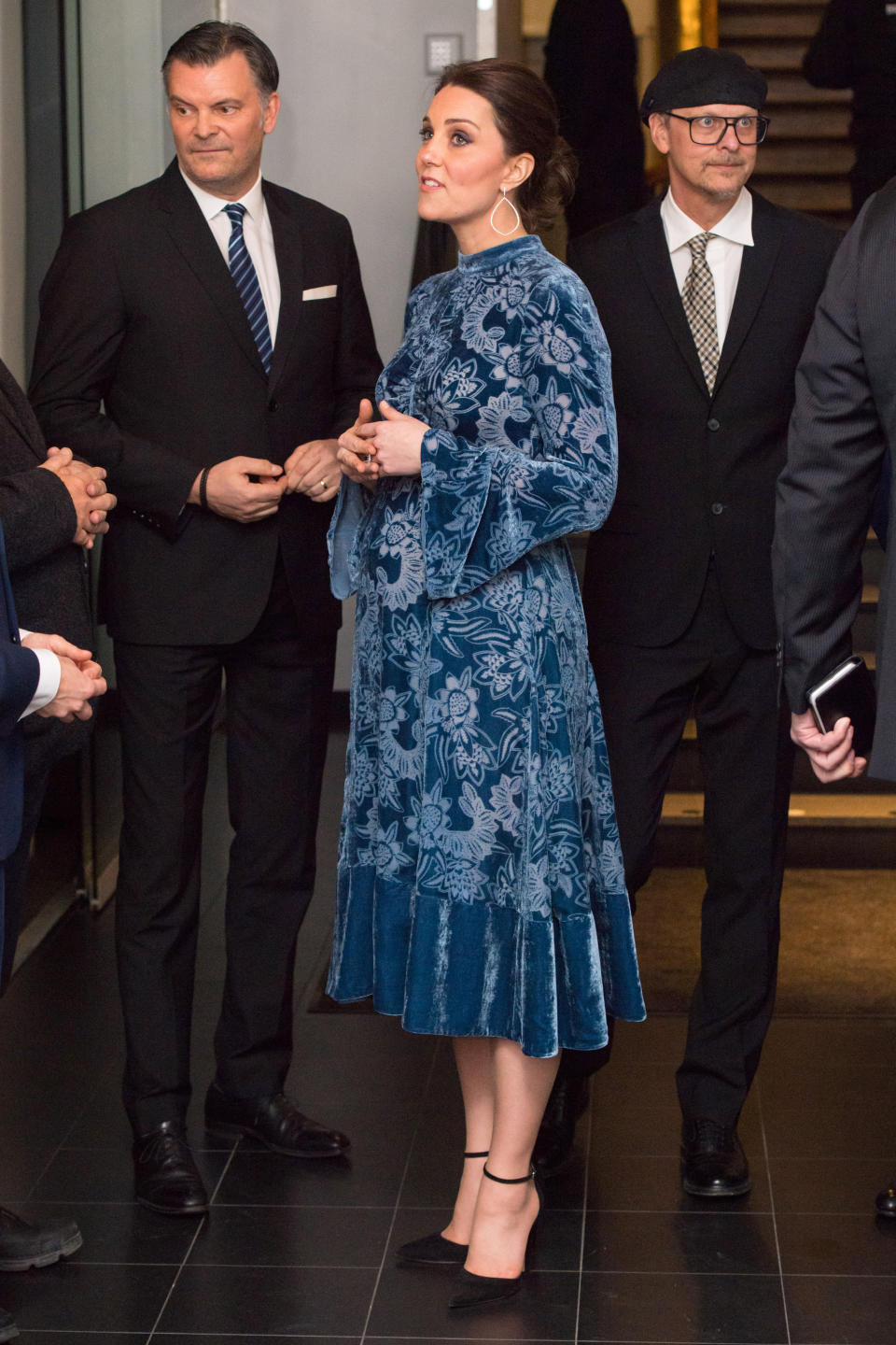 The royals attend a reception to celebrate Swedish culture at the Fotografiska Gallery on Jan. 31.