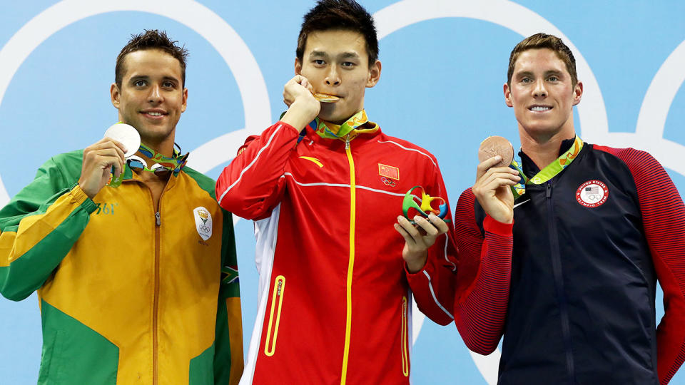 Conor Dwyer, pictured here after winning bronze at the 2016 Olympics in Rio.