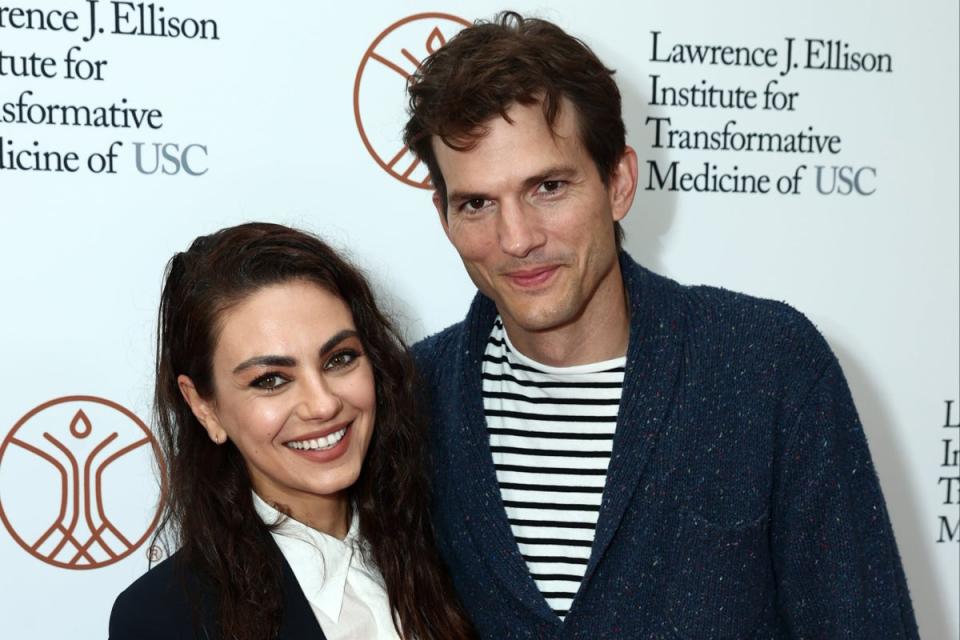 Kutcher was angry that Moore’s memoir sparked intrusion of his wife Mila Kunis and their kids (Getty Images)