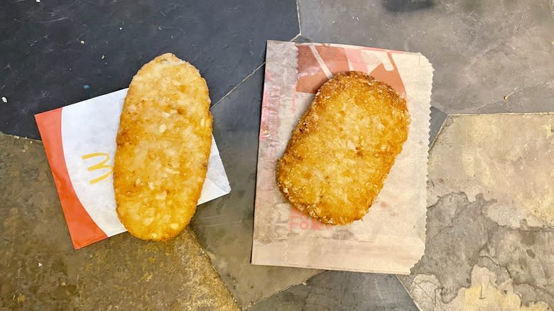 Two servings of hash browns 