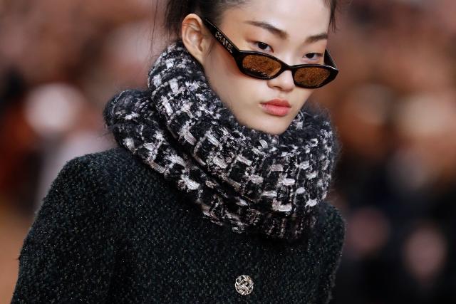 Chanel touts mid-2000s infinity scarves for Fall 2018