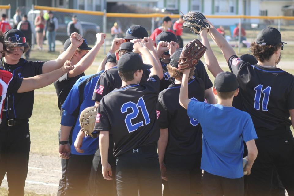 The Inland Lakes baseball team improved to 11-0, 6-0 Ski Valley with a home sweep over Forest Area on Tuesday.