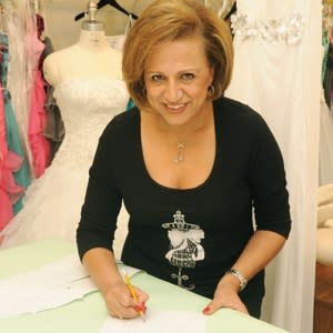 Faviana designer Shala Moradi will be up early sketching a replica of Kate Middleton's wedding gown. Photo courtesy of the New York Post. 