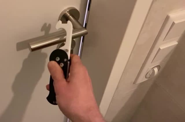 Look, no hands! Austrian man creates door opener with 3D printer to prevent spread of COVID-19