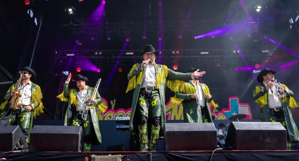 Banda Machos perform at Besame Mucho Music Festival, March 2, 2024 at Circuit of the Americas in Austin, Texas.