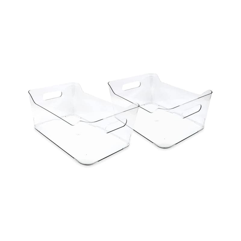 Isaac Jacobs 2-Pack Large Clear Storage Bins