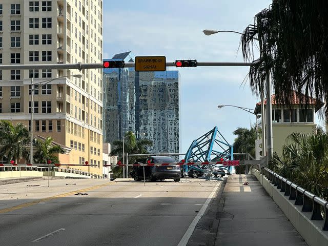 <p>Fort Lauderdale Fire Rescue</p> A scene from a construction accident in Fort Lauderdale, Florida, that killed a construction worker and two other people on April 4, 2024