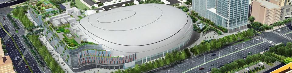 由台北市政府以BOT模式，交由遠雄集團旗下的遠雄巨蛋公司興建與營運的戈北大巨蛋，日前都審通過，卻被爆出2個避難參數有問題。   圖：翻攝自臺北大巨蛋官網