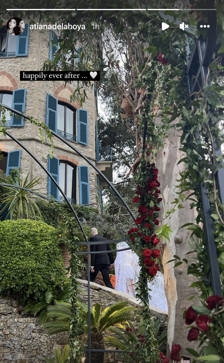 Photo of Travis Barker and Kourtney Kardashian during their wedding