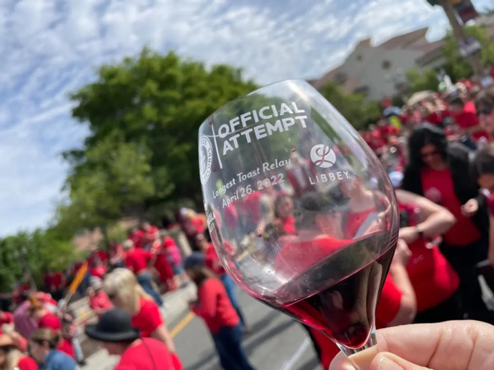 Wine lovers gathered to celebrate life "Lived Glass Full" Tuesday in Temecula. (Photo: Ashley Ludwig)