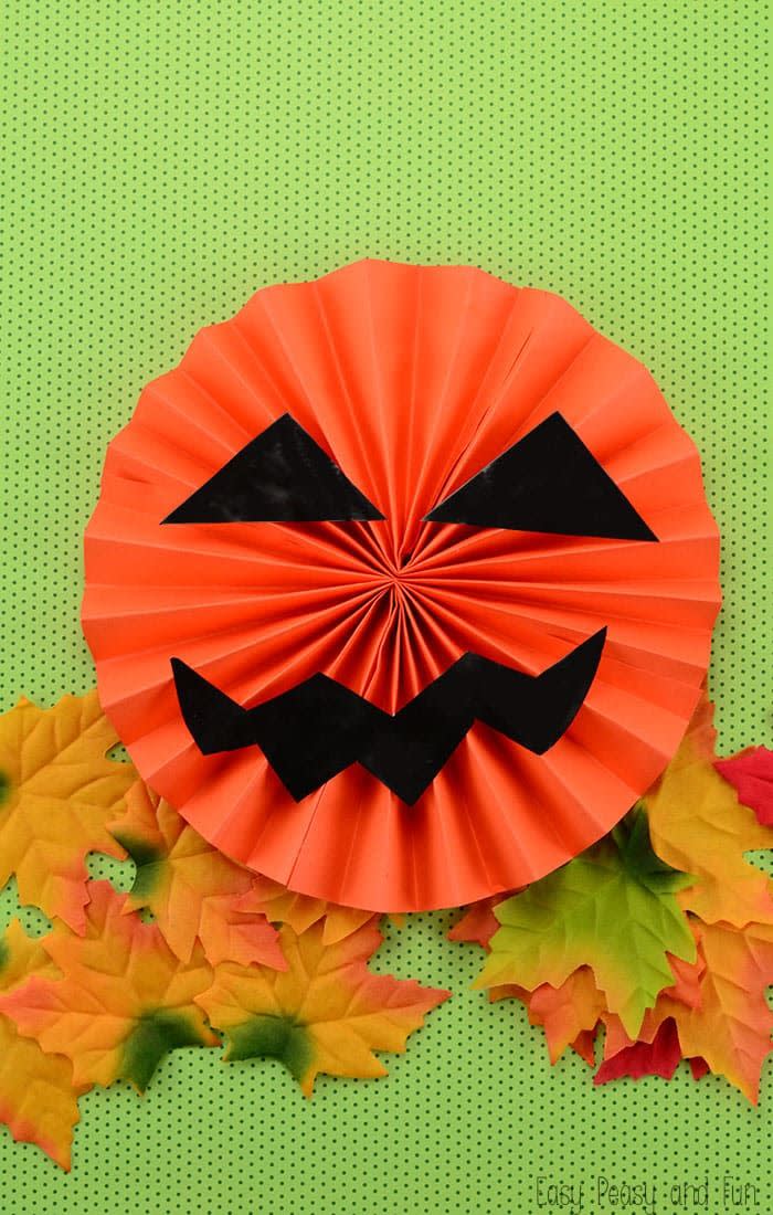 Paper Pinwheel Jack-O-Lantern