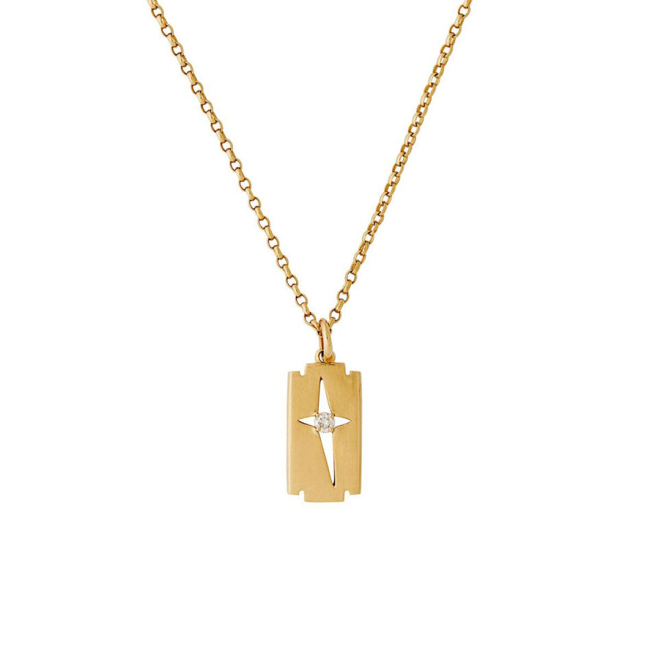 Razor Blade Pendant Necklace