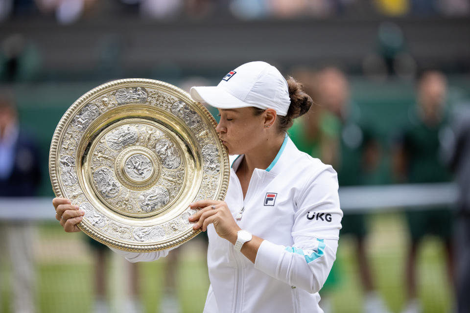 Ashleigh Barty單打3大滿貫已圓夢。(Photo by Simon Bruty/Anychance/Getty Images)