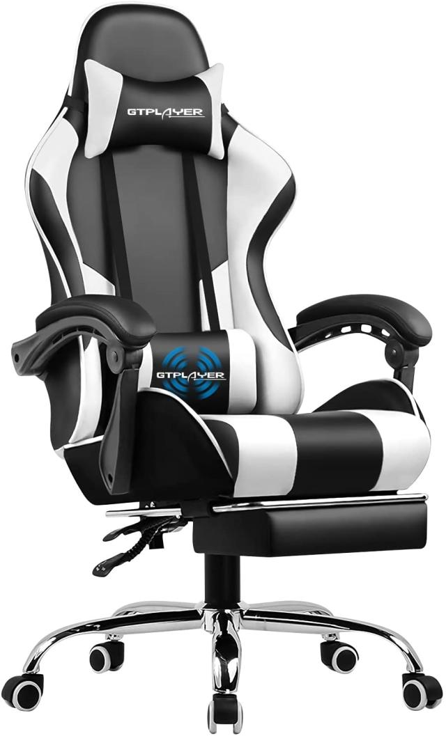 Bossin Gaming Chairs with Footrest,2022 Leather Game Chair for