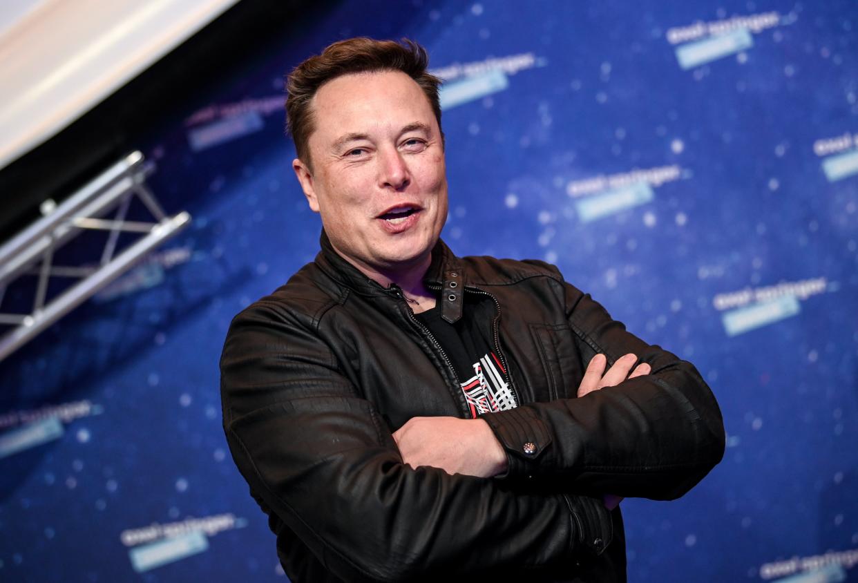 <p>SpaceX owner and Tesla CEO Elon Musk arrives on the red carpet for the Axel Springer award, in Berlin, Germany on 01 December 2020</p> ((EPA))