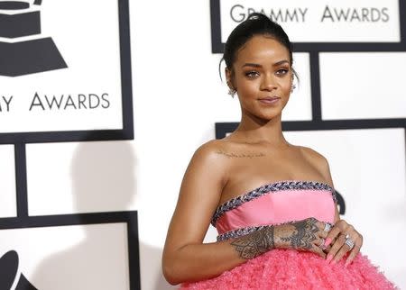 Singer Rihanna arrives at the 57th annual Grammy Awards in Los Angeles, California February 8, 2015. REUTERS/Mario Anzuoni