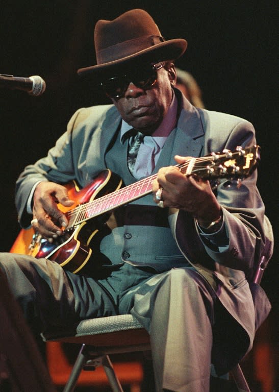 John Lee Hooker, the "Father of Boogie" who was born 101 years ago and died in 2001, is remembered for his rousing performance of "Boom Boom" in front of the Soul Food Cafe