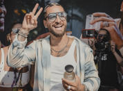 <p><a href="https://people.com/music/maluma-dating-history/" rel="nofollow noopener" target="_blank" data-ylk="slk:Maluma;elm:context_link;itc:0;sec:content-canvas" class="link ">Maluma</a> surprises fans at the Contraluz Cristalino Mezcal booth at the Goya Foods' Grand Tasting Village during the South Beach Wine & Food Festival in Miami Beach on Feb. 26. </p>