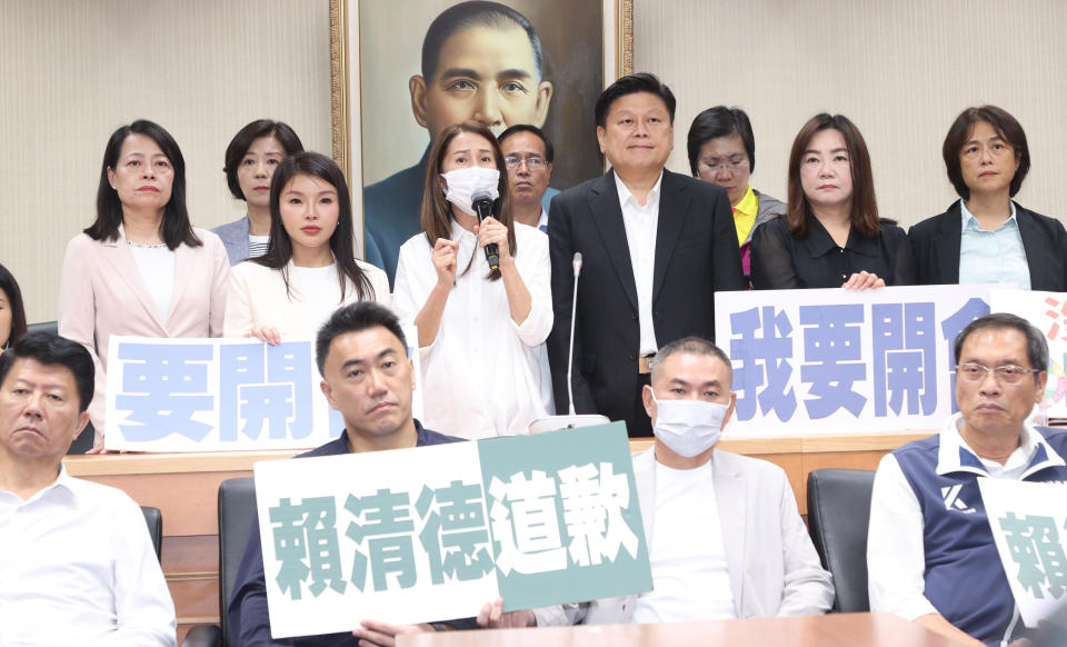 立法院內政委員會昨天排審選罷法修正案，民進黨立委癱瘓議事，召委高金素梅（二排左三）只好宣布休息。記者潘俊宏／攝影