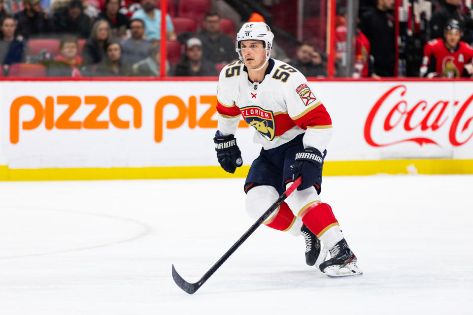 Florida Panthers center Noel Acciari (55) 