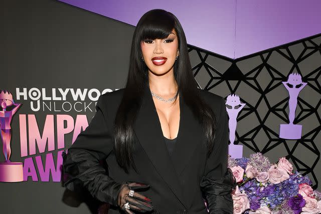 <p>Michael Buckner/Variety via Getty</p> Cardi B at Hollywood Unlocked's Fourth Annual Impact Awards on June 21, 2024.