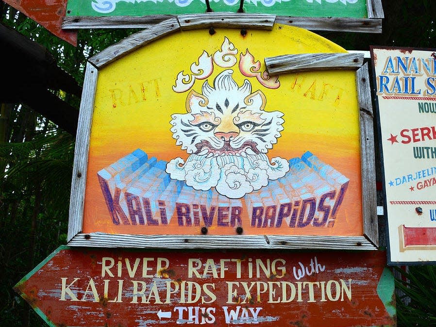 sign for kali river rapids at animal kingdom