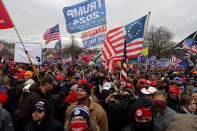 WASHINGTON, DC - JANUARY 06: Protesters gather outside the U.S. Capitol Building on January 06, 2021 in Washington, DC. Pro-Trump protesters entered the U.S. Capitol building after mass demonstrations in the nation's capital during a joint session Congress to ratify President-elect Joe Biden's 306-232 Electoral College win over President Donald Trump. (Photo by Tasos Katopodis/Getty Images)