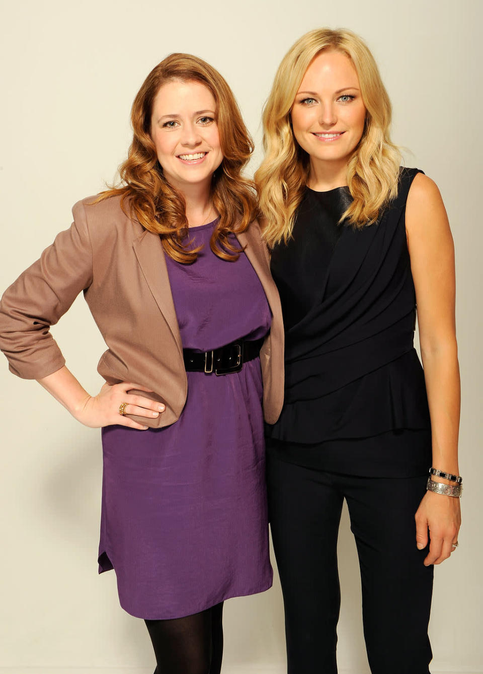 Jenna Fischer and Malin Akerman pose for a portrait at the 2012 Tribeca Film Festival in New York City, NY.