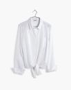 <p><strong>Madewell</strong></p><p>madewell.com</p><p><strong>$69.50</strong></p><p><a rel="nofollow noopener" href="https://www.madewell.com/white-tie-front-shirt-99104347843.html" target="_blank" data-ylk="slk:Shop Now;elm:context_link;itc:0;sec:content-canvas" class="link ">Shop Now</a></p><p>"After years and years of searching for the perfect white button down shirt, I finally found one. Madewell's classic cotton version has become the most crucial staple item in my wardrobe-I wear it so often, in fact, that I now can't remember how I ever lived without it. 'The shirt' has even become a <a rel="nofollow noopener" href="https://urldefense.proofpoint.com/v2/url?u=https-3A__www.instagram.com_p_BpIFsK6Huju_&d=DwMFaQ&c=B73tqXN8Ec0ocRmZHMCntw&r=akiU7gl-dosgfrau6a9pEZ0vKX5wzRJMzaLpX88ban8&m=Fy-fC8CUfXE1n6GTRC11e7Cw5KsX_pSkO9HcFom77Ww&s=WQoir2cOHF-ZP22kZ6gqS0EyvmT8J_XrJVPVa4i02bc&e=" target="_blank" data-ylk="slk:phenomenon on my Instagram;elm:context_link;itc:0;sec:content-canvas" class="link ">phenomenon on my Instagram</a> (where I post photos of myself wearing it all the time) and my followers-who've since bought their own-frequently send me photos of themselves rocking it too."<em>-Lindsay Silberman, Contributing Editor</em></p>