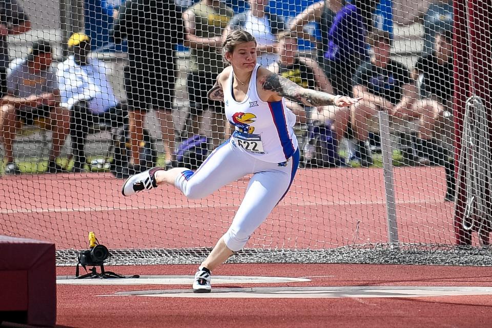 Alexandra Emilianov won multiple Big 12 Conference titles as an individual during her career with Kansas' track and field program.