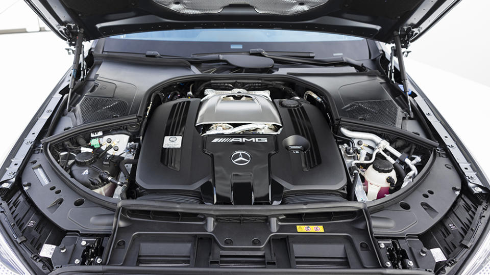 Under the hood of the 2023 Mercedes-AMG S 63 E Performance