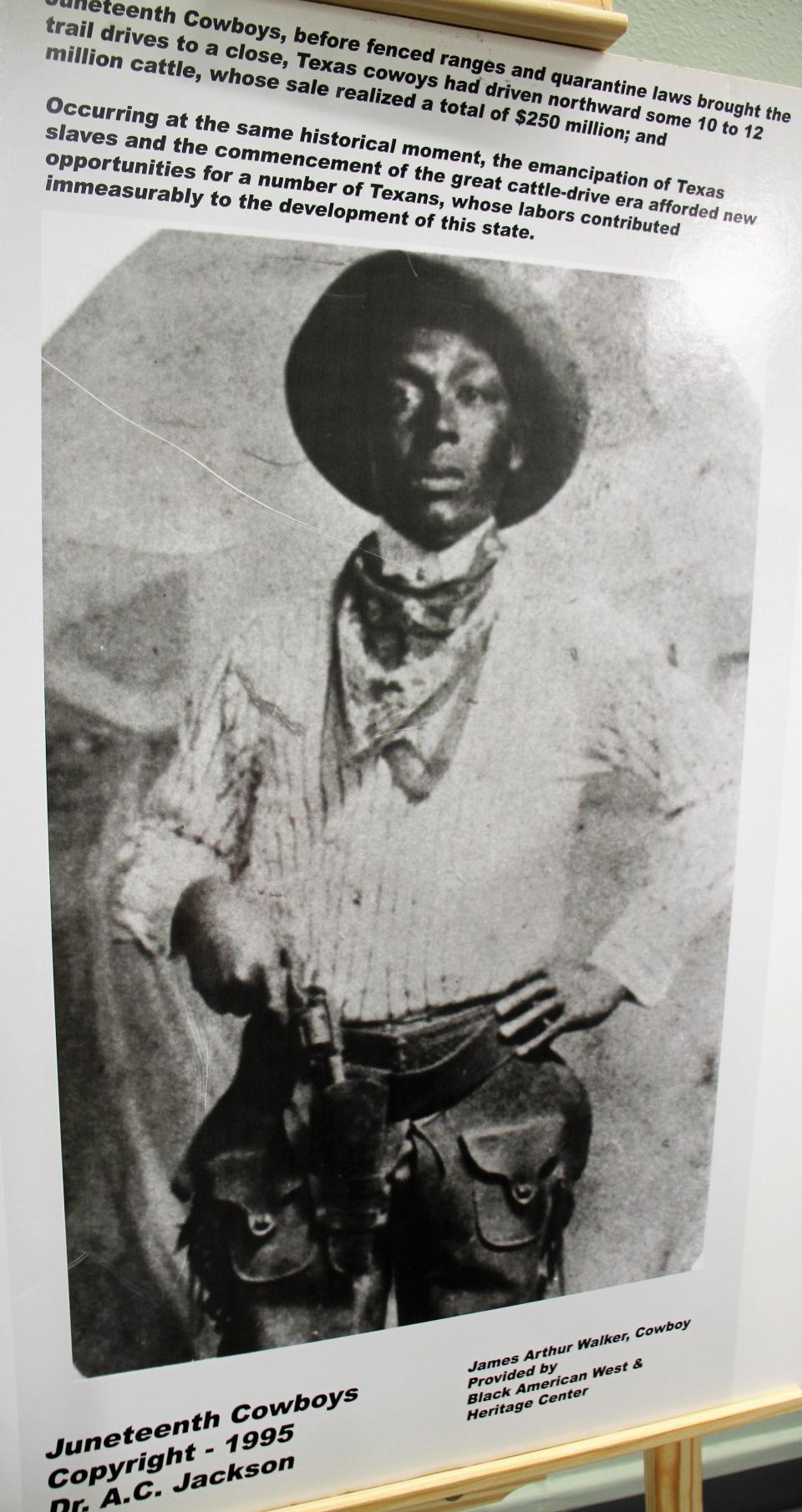 A historic image of a Black cowboy.