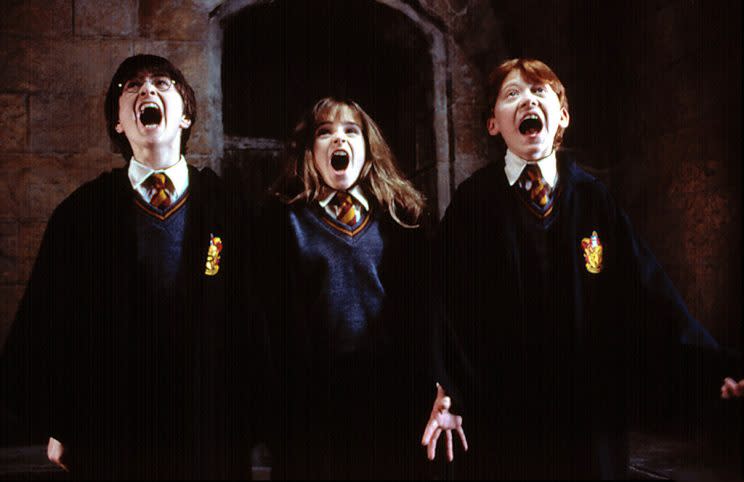 'Harry Potter and the Sorcerer's Stone,' Daniel Radcliffe, Emma Watson, Rupert Grint, 2001