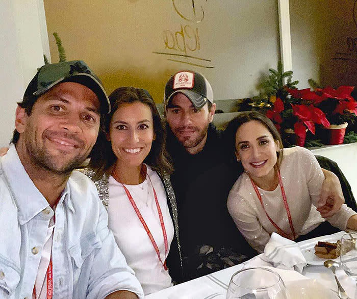 Tamara Falcó con sus hermanos Enrique Iglesias y Ana Boyer y su cuñado Fernando Verdasco